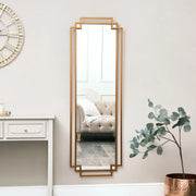 Copper Art Deco Wall Mirror foiled modern rose gold glamorous metallic decor