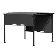 Garden Pergola Retractable Roof Canopy 3x3m Roll Up Side Outdoor Gazebo Shelter