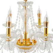 Marie Therese Chandelier Ceiling 6 Light Crystal Effect Lamp with Free LED Bulbs