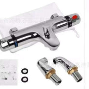 Thermostatic Mixer Tap, Chrome Bath Shower Valve Bar for Bathroom, UK Model
