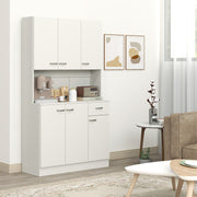 Freestanding Kitchen Cupboard, Storage Cabinet with Doors Refurbished