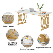 Tribesigns Executive Desk, Modern Large Office Computer Desk Conference Table