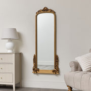 This Large Tall Arch Antique Gold Ornate Mirror - 150cm x 60cm