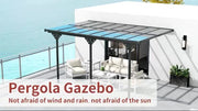 Outdoor Patio Gazebo Pergola, Aluminum Post, 4.35 x 3 m PC Roof
