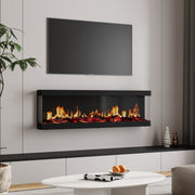 LED Fireplace Media Wall Fire Wall Mounted/Free Standing Electric Heater 50 60