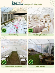Marquee Gazebo HEAVY DUTY COMMERICAL PE 220gsm 4x6 4x8 5x10 6x12
