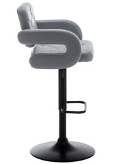2 LARGE BAR STOOLS PLUSH SEAT GAS LIFT SWIVEL BREAKFAST KITCHEN BAR LARGE SEAT