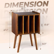 Wooden LP Record Player Stand,Vinyl Record Storage Table with 4 Cabinet up to 10