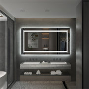 Oversized Bathroom Mirror LED Lighted Wall Mirror with Demister Exclusive Design