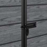 4 x 8ft Grey Wood Effect Plastic Garden Shed Outdoor Utility Tool Storage House