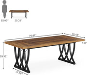 70.86'' Modern Executive Desk Rectangle Office Computer Desk Study Writing Table