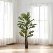 6ft Large Artificial Palm Tree Potted Realistic Fake Green Plant Indoor Outdoor