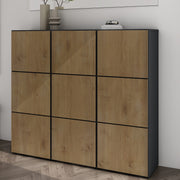 Shoe Storage Cabinet Wooden Shoe Rack Space-saving 3 Units 6 Tiers Many Colors