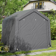 8x8FT Portable Bike Shelter Waterproof Steel Frame Outdoor Garden Storage Shed