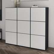 Shoe Storage Cabinet Wooden Shoe Rack Space-saving 3 Units 6 Tiers Many Colors