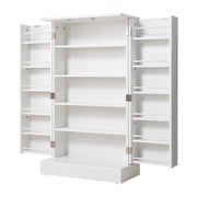 Freestanding Kitchen Cupboard Pantry Cabinet with Adjustable Shelves White