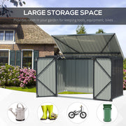 Lockable Metal Garden Patio Bin Store Bicycle Bike Tools Sheds Storage Container
