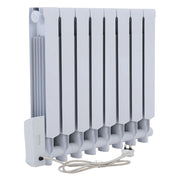 1200W Wall Mounted Electric Oil Filled Radiator Aluminum Panel Heater with Timer