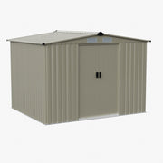 Garden Shed 8 X 6FT Metal Apex Roof With Free Foundation Outdoor Storage House
