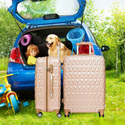 Hard Shell PC+ABS Cabin Suitcase 4 Wheel Travel Luggage Trolley Lightweight Case