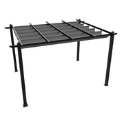 4X3M Heavy Duty Metal Pergola with Retractable Roof Outdoor Garden Gazebo Canopy