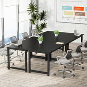 63 Inch Modern Computer Desk, Black Executive Office Desk Study Writing Table