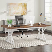 63 Inch Executive Desk, Large Office Computer Desk Modern Study Writing Table