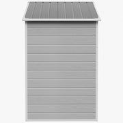 8 X 4FT Plastic Garden with Double Doors Lockable Outdoor Storage Shed W/ Window