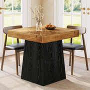 Solid Wood Square Dining Table 80CM Farmhouse Kitchen Table for 2-4 Person