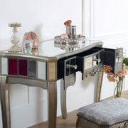 Silver Mirrored Console Dressing Table Shabby Vintage Chic Bedroom Living Room
