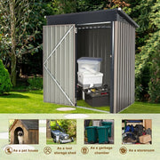 5 X 3FT Metal Garden Shed Outdoor Storage Cabinet House Box Pent Roof Lockable