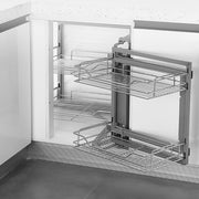 PullOut Kitchen Magic Corner Baskets Cupboard Larder Storage Shelf Rack Close UK
