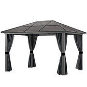 3.6 x 4m Aluminium Hardtop Gazebo Canopy with Polycarbonate Roof & Sidewalls