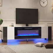 Electric Fireplace with TV Stand Unit Cabinet LED Fire Flame Heater Living Room