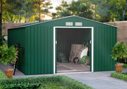 Metal Shed Outdoor Garden Storage 7x4 - 11x14 Apex Roof Galvanised Steel Ranger