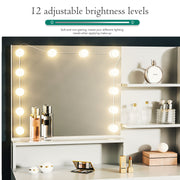 Dressing Table With 5 Drawers LED Mirror Set Makeup Desk Vanity Table Tgjvccszjd