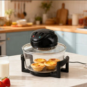 Halogen Oven Air Fryer For Home 60 Minute Timer & Extender Ring - 12L/1400W UK;