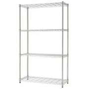 Trinity EcoStorage 4-Tier Chrome Metal Shelving Unit Steel 137cm Storage Rack