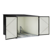 Outdoor Garden Storage Shed Bike Metal Pent Tool Shed House Bin Park 2-4 Bicycle