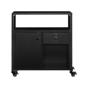 Black Office Filing Cabinet Mobile Printer Stand File Storage Drawer Wheels