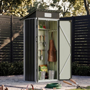 6x4ft 5x3ft 3x2ft Garden Storage Bike Tool Shed Sloped Roof Outdoor Garbage Bin