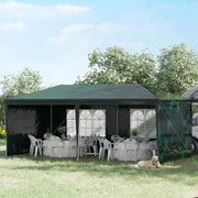 6m x 3m Garden Gazebo Marquee Canopy Party Tent Canopy Patio Green