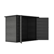 Wood Effect Plastic Garden Storage Shed Outdoor Storage House Tool Sheds 7 x 4FT