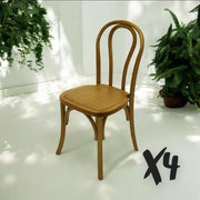 Wooden Dining Chairs, Elm Wooden Chairs, Bentwood Chairs, Kitchen Chairs X4