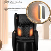Luxe - Black - Zero Gravity massage chair SL Track 3 auto progs airbag Compact