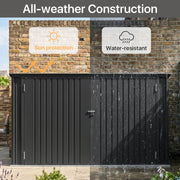 Metal Triple Wheelie Bin Storage Shed Rubbish Dustbin Cover Garden 3 Sheds House