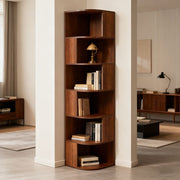 6 Tier Corner Bookshelf Bookcase Freestanding Display Storage Shelf 176cm
