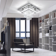 30CM Modern LED Crystal Ceiling Light Square Minimalist Lamp Living Room Bedroom