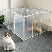 16 Panel Pet Dog Pen Foldable Cat Puppy Rabbit Playpen Indoor Enclosure Run Cage