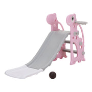 3-in-1 Toddler Slide Kids Play Climber Slide Set with Hoop Indoor Outdoor Toy